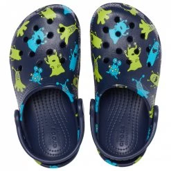 Crocs - Kid's Classic Monster Print Clog - Sandales 9 Crocs - Kid's Classic Monster Print Clog - Sandales -Chaussures de randonnée Soldes crocs kids classic monster print clog sandales detail 4