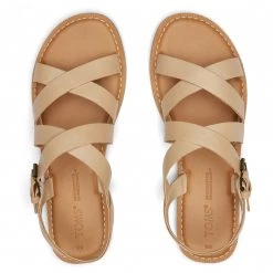 TOMS - Women's Leather Sicily - Sandales -Chaussures de randonnée Soldes toms womens leather sicily sandales detail 4